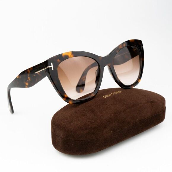 NEW Tom Ford FT0940/S CARA 55F Havana Gradient Brown Cat Eye Women Sunglasses - Picture 3 of 12